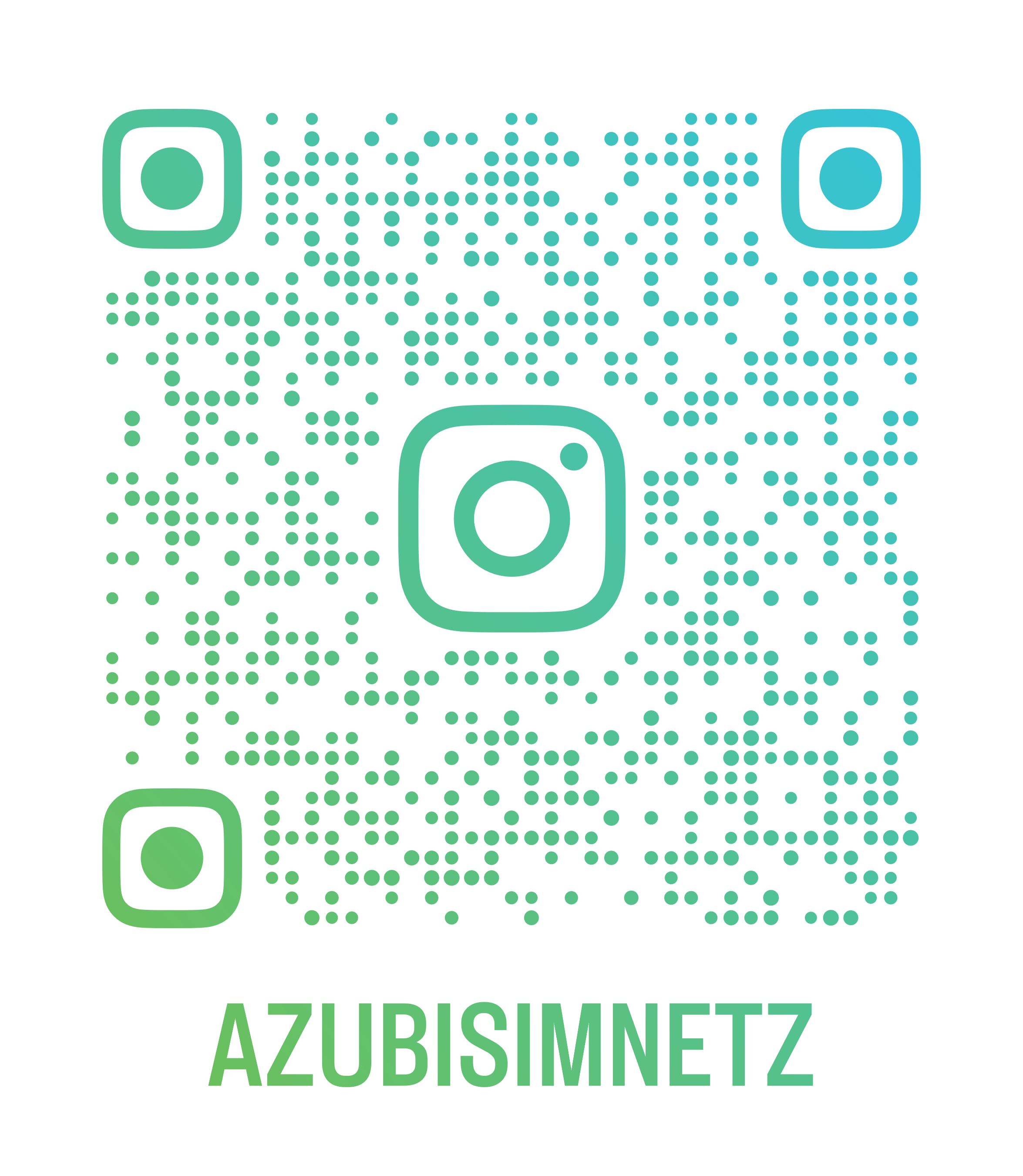 QR-Code Azubis im Netz bei Instagram